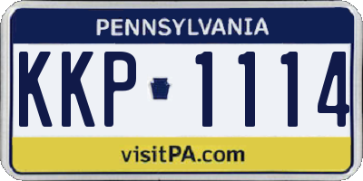 PA license plate KKP1114