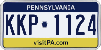 PA license plate KKP1124