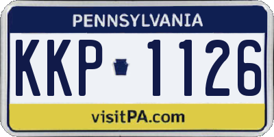 PA license plate KKP1126