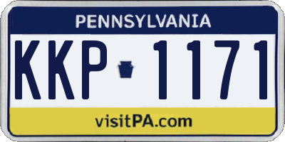 PA license plate KKP1171