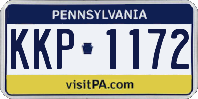 PA license plate KKP1172