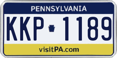 PA license plate KKP1189