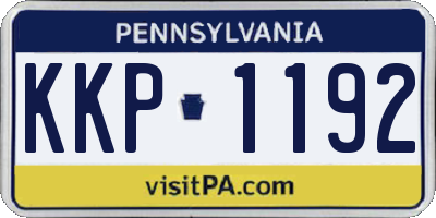 PA license plate KKP1192