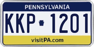 PA license plate KKP1201
