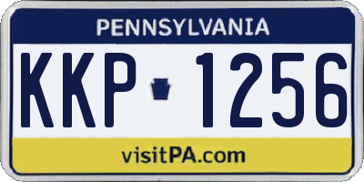 PA license plate KKP1256