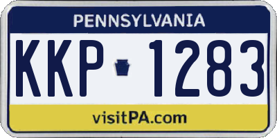 PA license plate KKP1283
