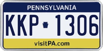 PA license plate KKP1306
