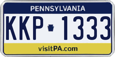 PA license plate KKP1333