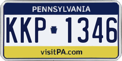 PA license plate KKP1346