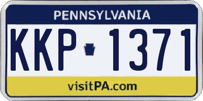 PA license plate KKP1371