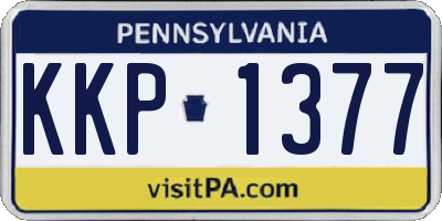 PA license plate KKP1377