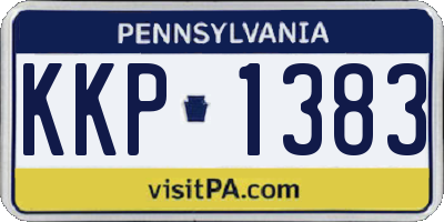 PA license plate KKP1383