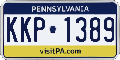 PA license plate KKP1389