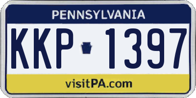 PA license plate KKP1397