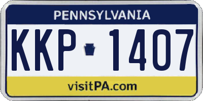 PA license plate KKP1407