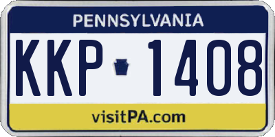 PA license plate KKP1408