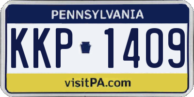 PA license plate KKP1409
