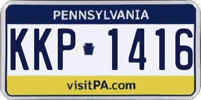 PA license plate KKP1416