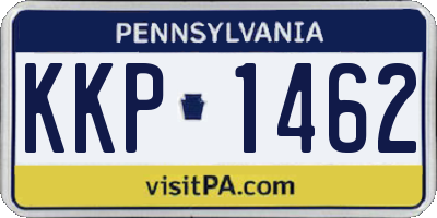 PA license plate KKP1462