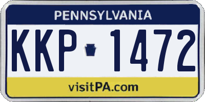PA license plate KKP1472