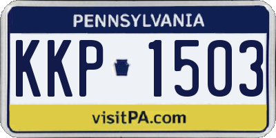 PA license plate KKP1503