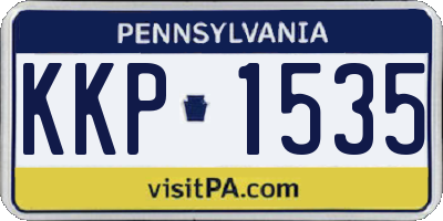 PA license plate KKP1535