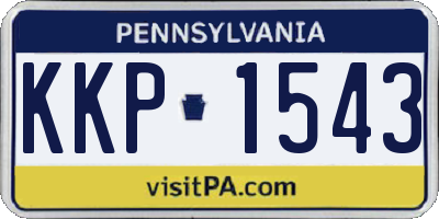 PA license plate KKP1543