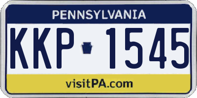 PA license plate KKP1545