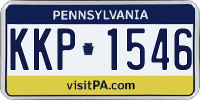 PA license plate KKP1546