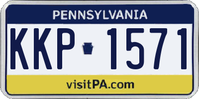 PA license plate KKP1571