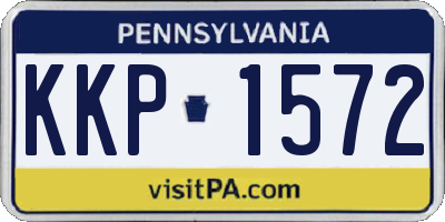 PA license plate KKP1572
