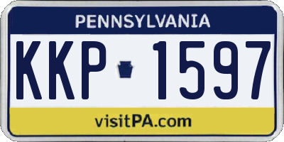 PA license plate KKP1597