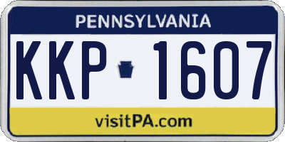 PA license plate KKP1607