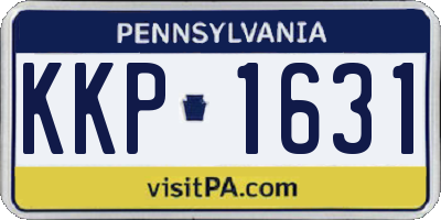 PA license plate KKP1631