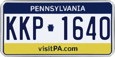 PA license plate KKP1640