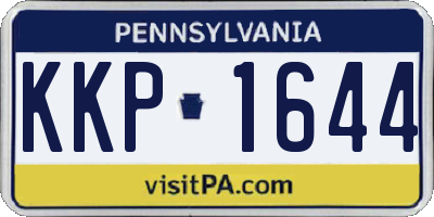 PA license plate KKP1644
