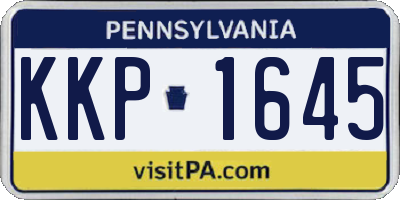 PA license plate KKP1645