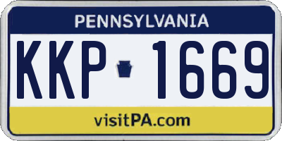 PA license plate KKP1669