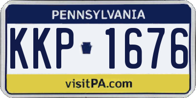 PA license plate KKP1676