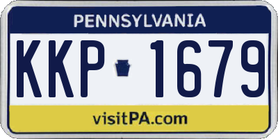 PA license plate KKP1679