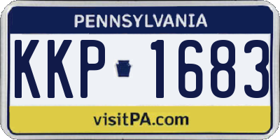 PA license plate KKP1683