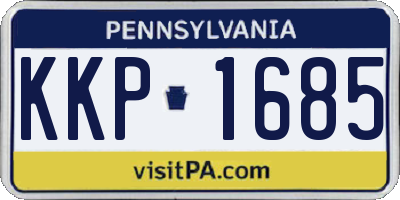 PA license plate KKP1685