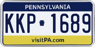 PA license plate KKP1689