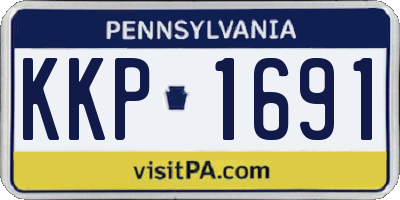 PA license plate KKP1691