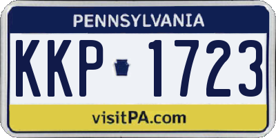 PA license plate KKP1723