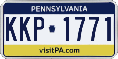 PA license plate KKP1771