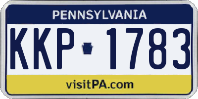 PA license plate KKP1783