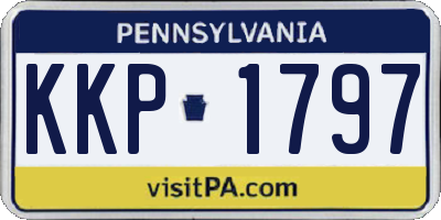 PA license plate KKP1797