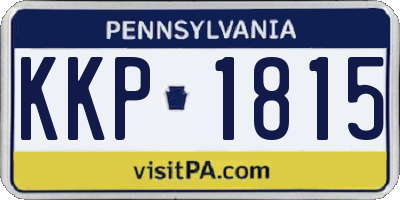 PA license plate KKP1815