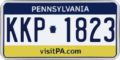 PA license plate KKP1823